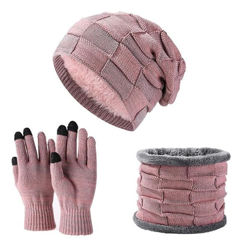 Lindo Gorro De Invierno Bufanda Protectora Ventizcas Guantes