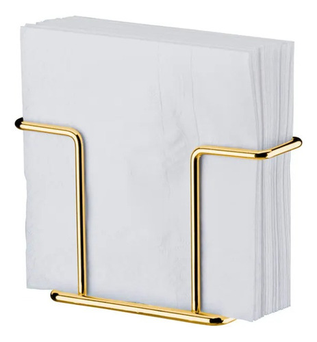 Organizador Porta Guardanapos Dourado 13,5cm  Cozinha