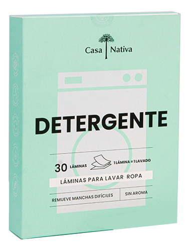 Detergente En Láminas Sin Aroma