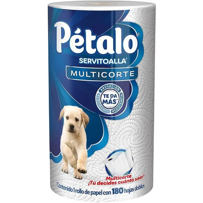Toallas de Papel Pétalo Servitoalla Multicorte 1 Rollo con 180 hojas | MercadoLibre