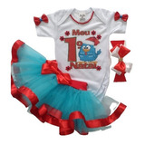 Conjunto De Natal Para Bebê Menina Galinha Pintadinha Luxo