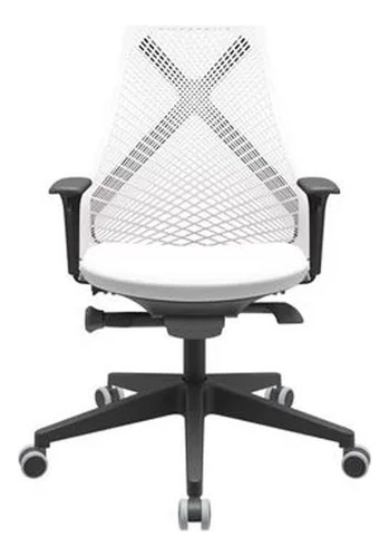 Cadeira Para Escritório Bix Base Piramidal Branco 4870