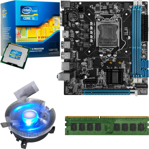 Kit Processador Intel I5 + Placa H61 1155 + 16gb Ddr3 1600mh