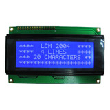 Display Lcd 20x4, Pantalla Alfanumerica Azul - Arduino, Pic