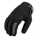 Guantes Mac Atomic Moto Invierno Cuero Neoprene Negro Gaona