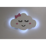 Decoração Maternidade Nuvem Com Led E Rostinho De Menina