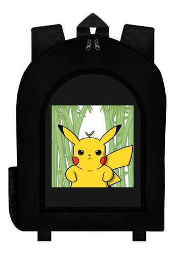 Mochila Negra Pikachu A158
