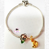 Pulsera Tipo Pandor Con Charms De Sirenita Y Caracol Ursula