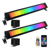 Bosite Paquete De 2 Barras De Luz Rgb De 50 W, Luces Led De 