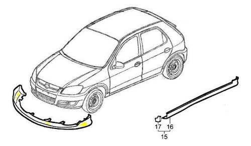 Spoiler Delantero Chevrolet Celta 2011/