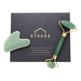 Ethons Jade Roller & Gua Sha 2 En 1 Para La Cara  Masajeado