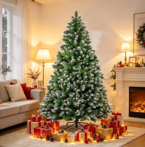 Ãrbol De Navidad 2.1m Artificial Pino Navideño Decorado Blan