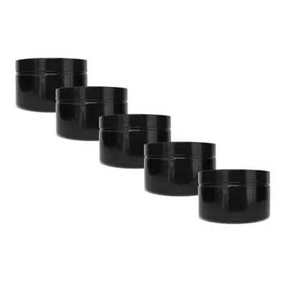 100 Tarro Negro Pomadera L 100 Ml Cosmetico Cremas Balsamos! | Envío gratis