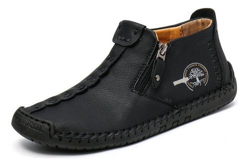 Hombres Casual Zapatos Cuero Senderismo Botas De Tobillo