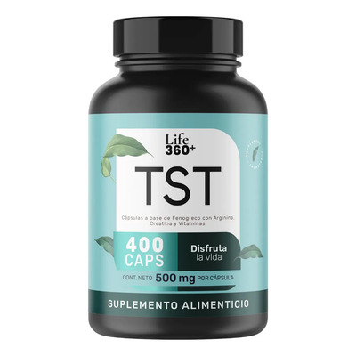 Life360+ Tst 400 Cápsulas Fenogreco Creatina Zinc L-arginina Sabor Sin sabor | Meses sin interés