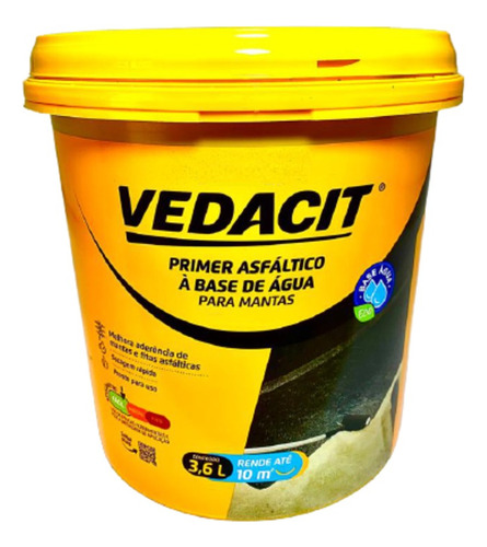 Primer Eco 3,6 L Manta Asfáltica - Vedacit - Base D´água