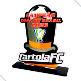 Kit 2 Troféus 15x12cm + 3 Medalhas 7x5cm Cartola Fc