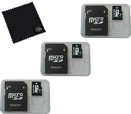 Paquete De 3 Tarjetas De Memoria Micro Sd De 512 Mb Con Adap