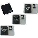 Paquete De 3 Tarjetas De Memoria Micro Sd De 512 Mb Con Adap