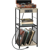 Soporte Tocadiscos Almacenamiento De Vinilos Y Mesa De ...