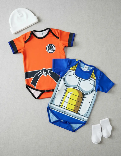 Paquete Pañaleros Bebé Goku & Vegeta Traje Disfraz | Meses sin interés