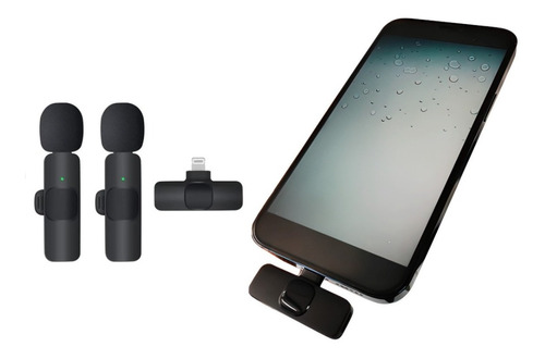 Par Microfone Lapela S/ Fio Celular Stereo Gravação Vídeos