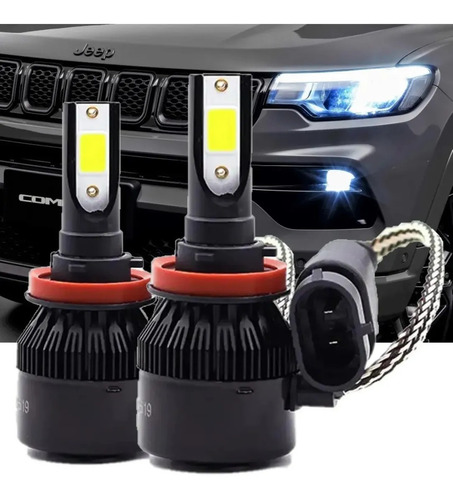 Kit Lâmpadas 8000k Xenon Farol Milha Led Fiat Palio Siena