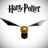 Snitch Dorada - Harry Potter - Quidditch, Con Base De Madera