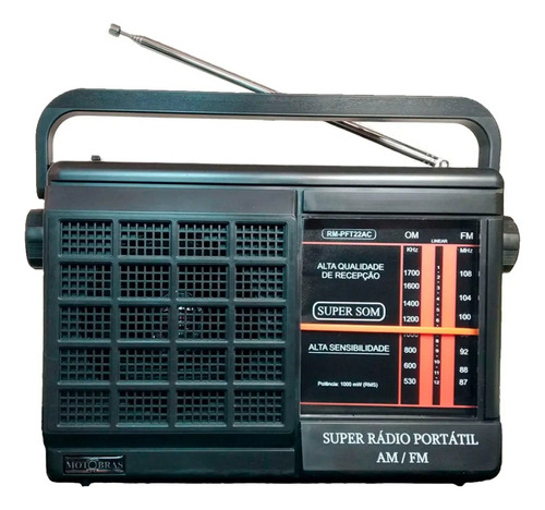 Rádio Portátil 2 Faixas Gabinete Dungão - Motobras