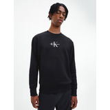 Polerón Monogram Logo Negro Hombre Calvin Klein