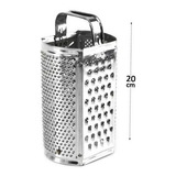 Ralador Fatiador Manual 20cm Queijos Legumes Inox 4 Faces