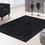 Tapete Silky Light Sl04 Preto 1.50m X 2.00m Desenho Do Tecido Pelo Curto