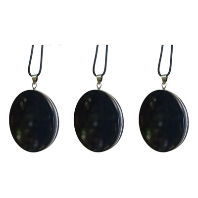 3 Dijes Obsidiana 5 Cm, Calidad De Espejo Protección Energia | MercadoLibre