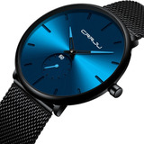 Crrju Reloj Cuarzo Hombre Ultra Delgado Moderno Casual