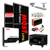 Kit Solar Must Casa Campo 9000watts/dia Bateria De Litio M9l