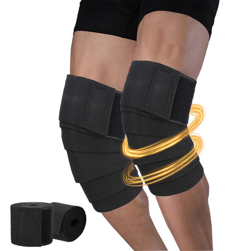 Paquete De 2vendas Para Rodillas Gym,knee Wrapstranspirables