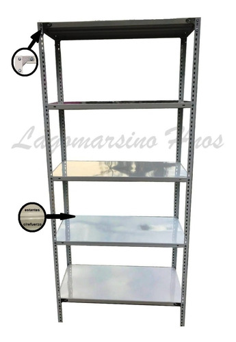 Estanteria Metalica 42x90x2mt Con 5 Estantes P/ 90kg X Est