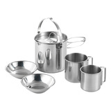 Set De Cocina Camping 5pcs Acero Inoxidable Accesorio Cocina