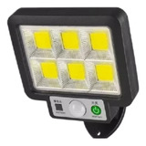 Foco Led Solar Con Sensor De Movimiento Panel Control