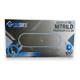 Guante Nitrilo Negro Premium 5.5gr - Seleccione Talla - 100u