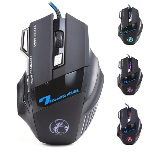 Mouse Gamer Laser X7 2400dpi Usb Led 7 Botões Profissional
