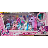 Pony Land Wonder Set De 20 Piezas Con Ponies Broches Peine