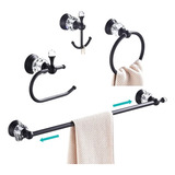 Set De Accesorios De Baño Wolibeer 4u Negro