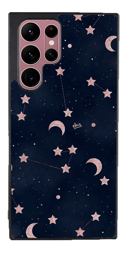 Funda Para Galaxy Lunas Cielo Estrellas Fondo Azul