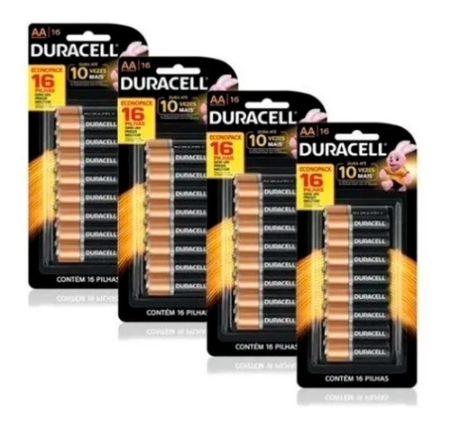 Pilha Aa Duracell Com 64 Unidades Frete Gratis + Nf Atacado