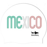 Gorra Natacion Escualo Adulto Mexico Tricolor Bca Adulto Color Blanco Diseño De La Tela Estampada Talla Unitalla