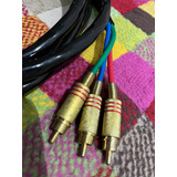Cabo Video Componente Profissional 3 Metros 24k 75 Ohms Ouro