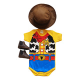 Body Do Toy Story Wood Para Bebe Mesversario Bota E Chapéu  