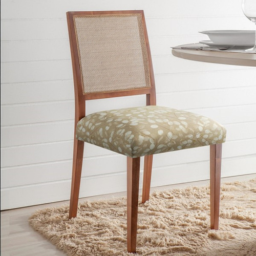 Kit 6 Capa Assento Cadeira Jantar Malha Suplex Luxo Adomes