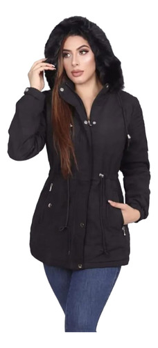 Campera Tapado Parka Mujer Gabardina Larga Piel Abrigo Moda